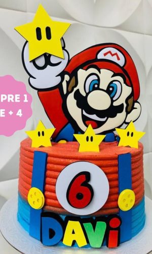 Arquivo de Corte Topo de Bolo Super Mario Bros em Camadas