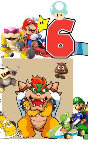 Arquivo de Corte Topo de Bolo Super Mario Bros Kart