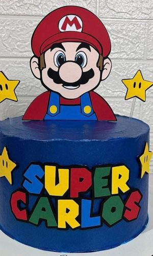 Arquivo de Corte Topo de Bolo Super Mario Camada