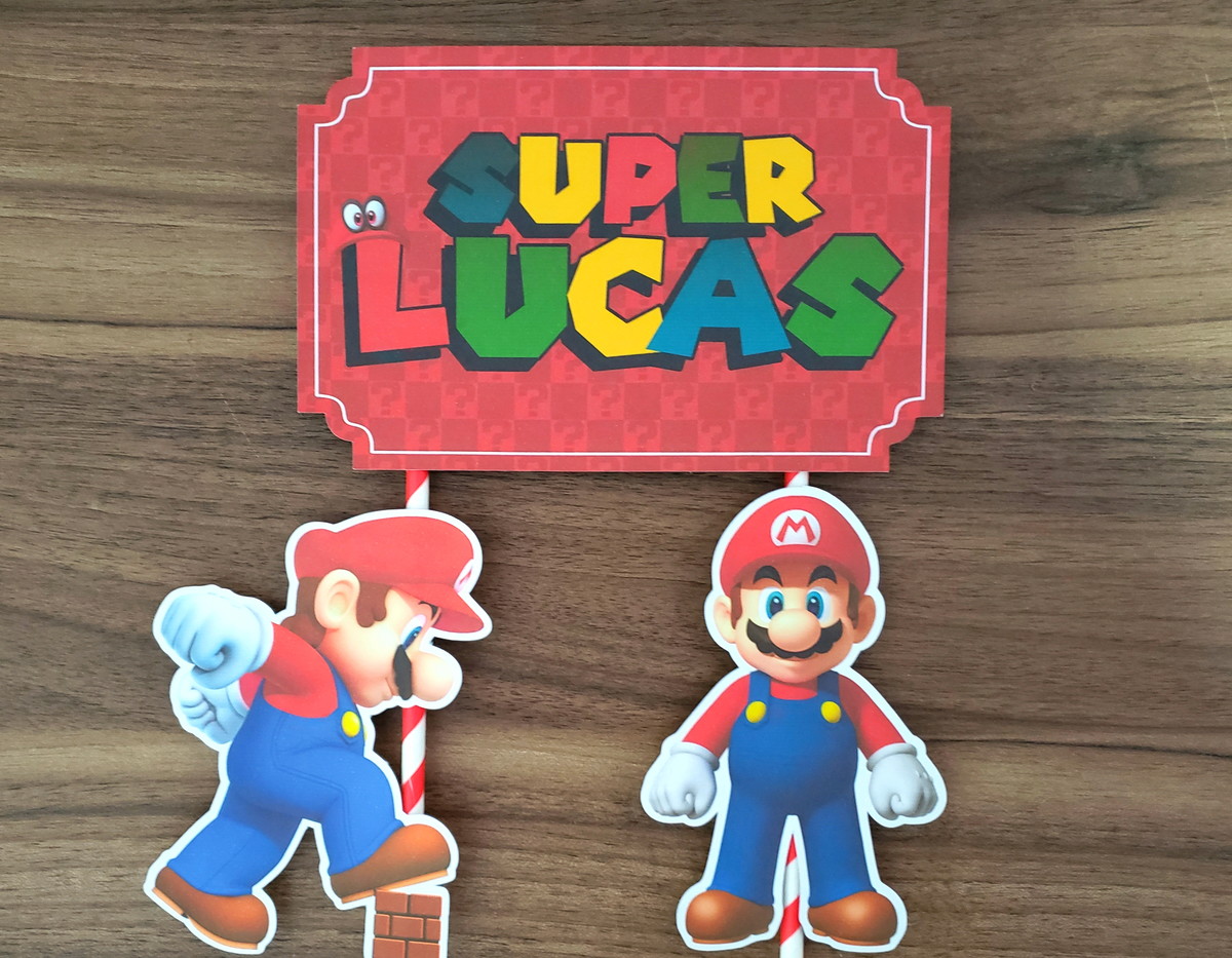 Arquivo de Corte Topo de Bolo Super Mario