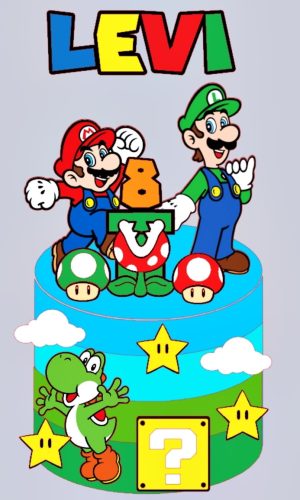 Arquivo de Corte - Topo de Bolo Super Mario