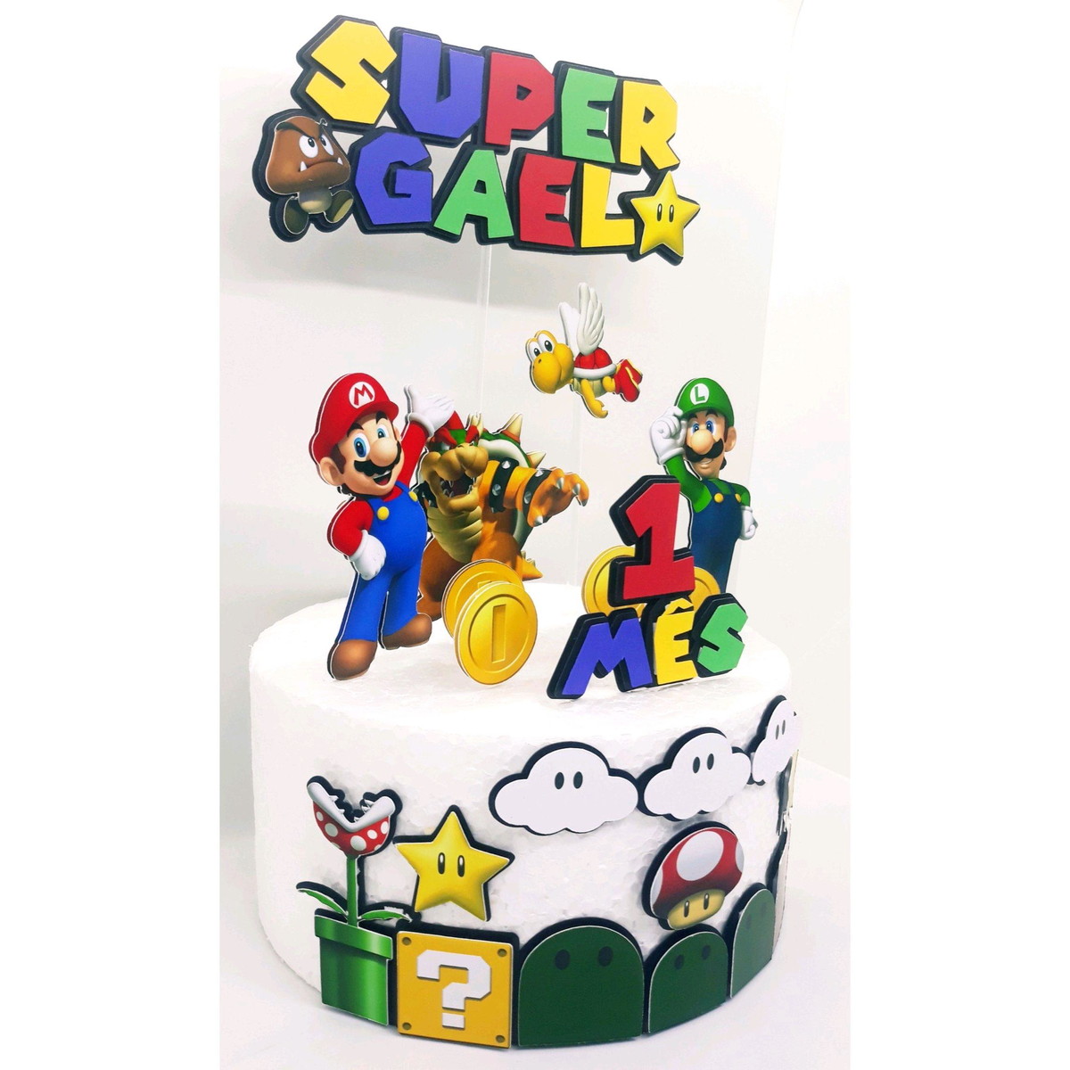 Arquivo De Corte Topo De Bolo Super Mario - Imagem 2