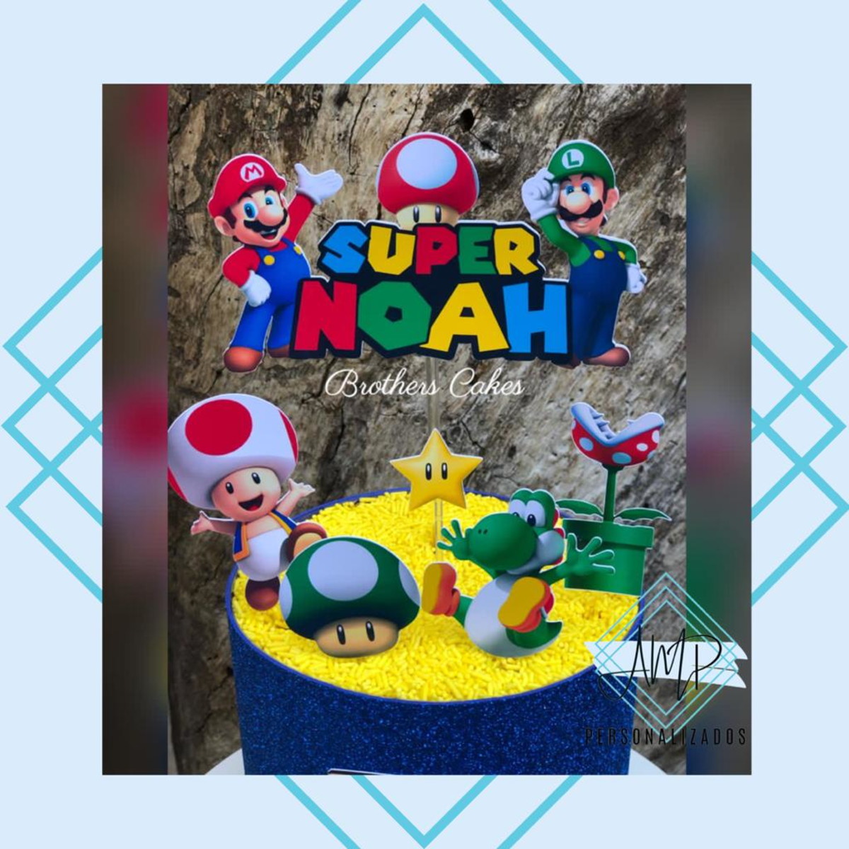Arquivo de corte - Topo de Bolo Super Mario - Imagem 2