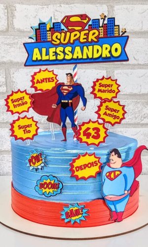 Arquivo de Corte Topo de Bolo Superman 3