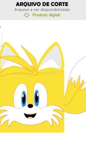 Arquivo de Corte Topo de Bolo Tails - Sonic