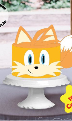 Arquivo de Corte Topo de Bolo Tails - Sonic
