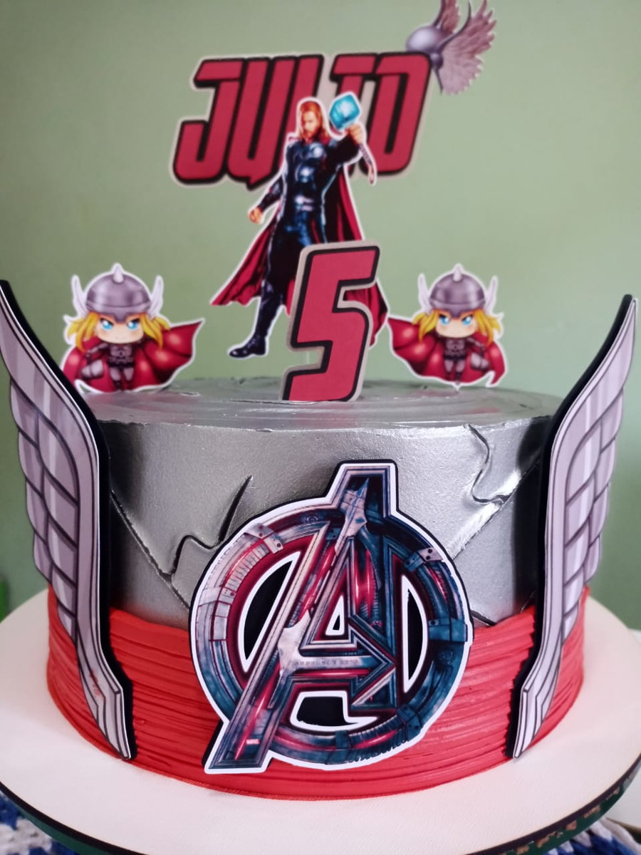 Arquivo De Corte Topo De Bolo Thor - Imagem 2