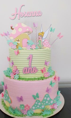 Arquivo de Corte Topo de Bolo Tinker Bell Cogumelos