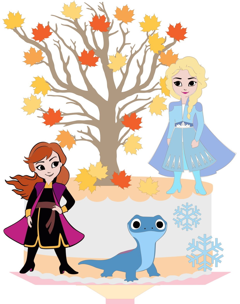 Arquivo de Corte Topo de Bolo Topper Frozen Studio #4016