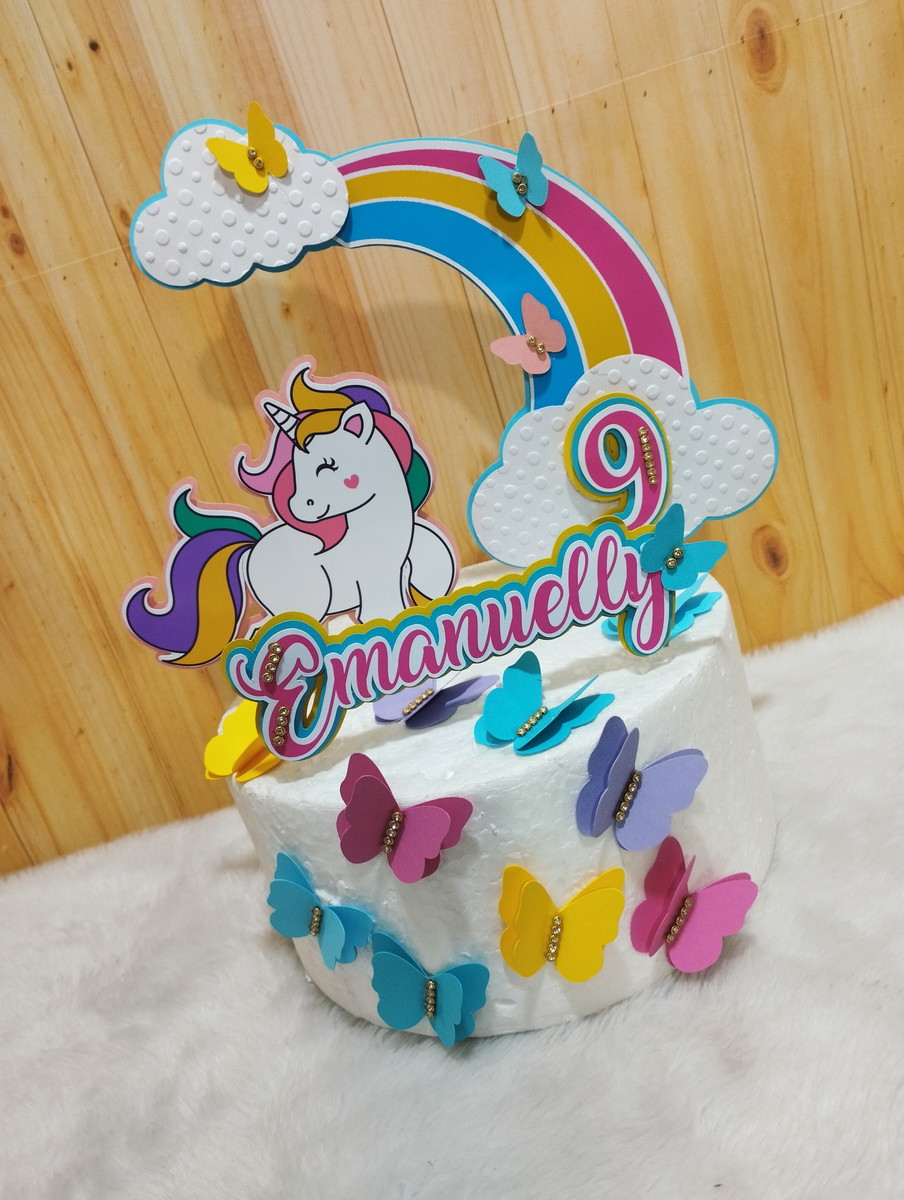 Arquivo De Corte Topo De Bolo Unicornio 11 (studio) - Imagem 3
