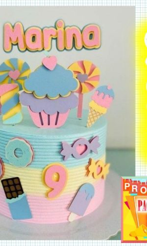 Arquivo de Corte Topo de Bolo Doces confeitaria