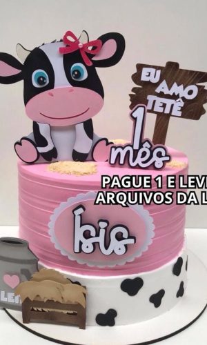 Arquivo de Corte - Topo de Bolo Vaquinha