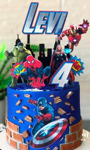 Arquivo de Corte: Topo de Bolo Vingadores 008