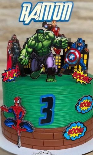 072 - Arquivo de Corte Topo de Bolo Vingadores 1