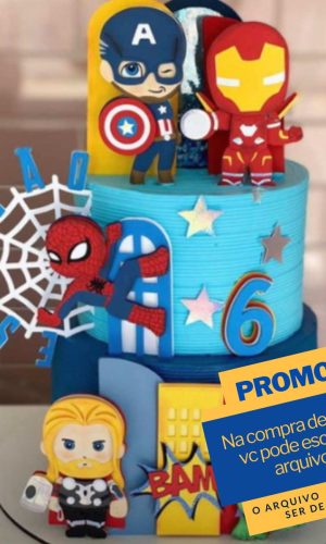 Arquivo de Corte Topo de Bolo Vingadores -019
