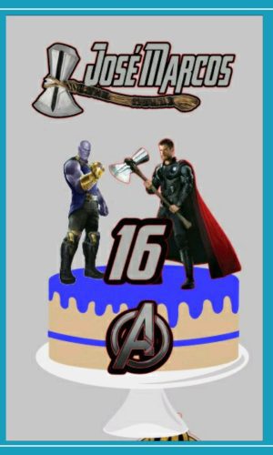 Arquivo de corte : Topo de bolo Vingadores