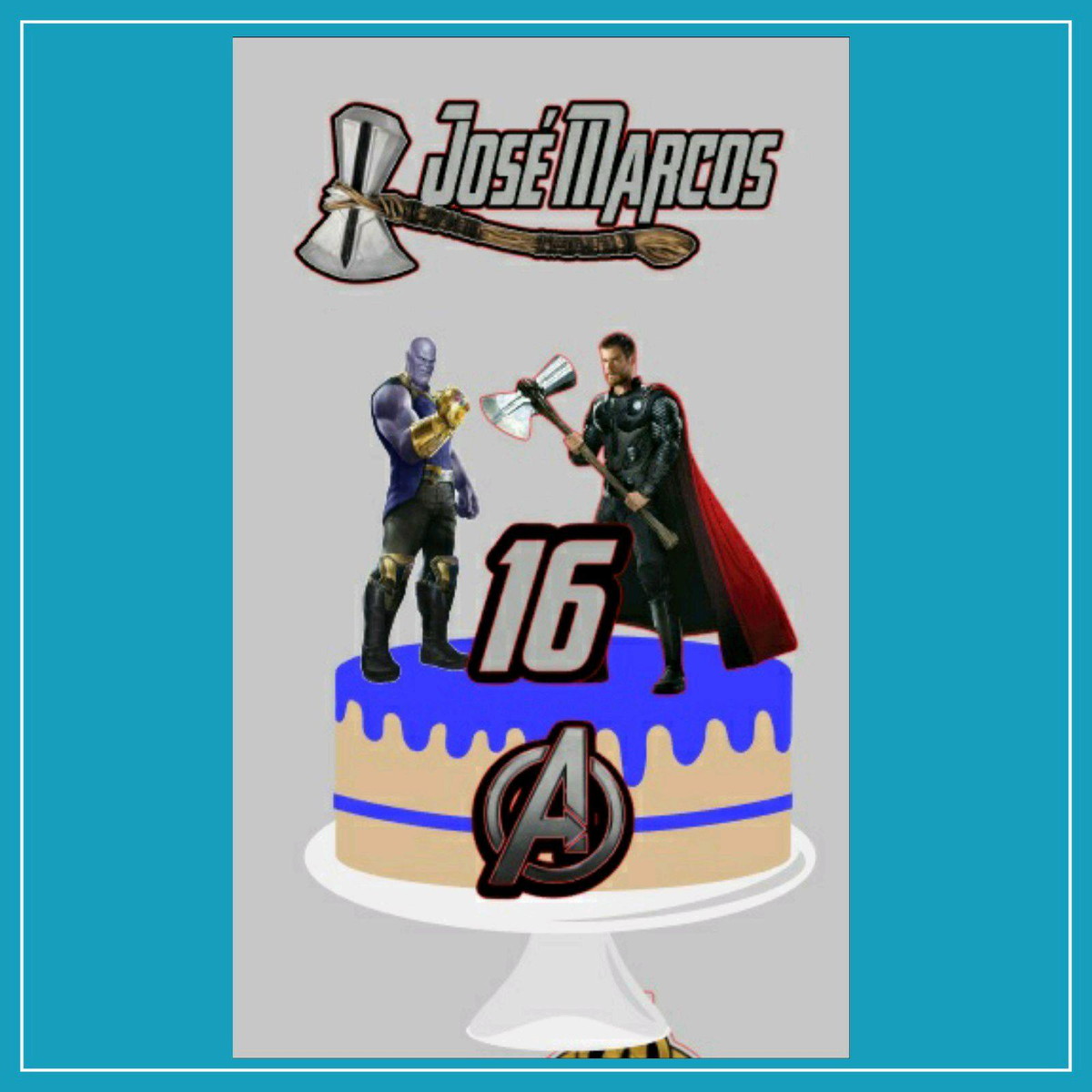 Arquivo de corte : Topo de bolo Vingadores