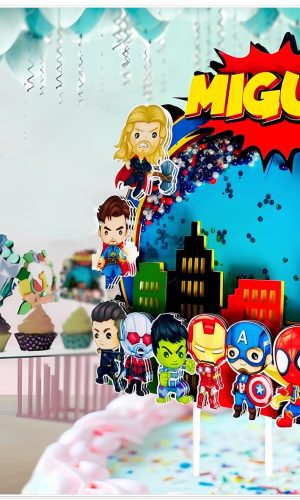 Arquivo de Corte - Topo de Bolo Vingadores Cute 2