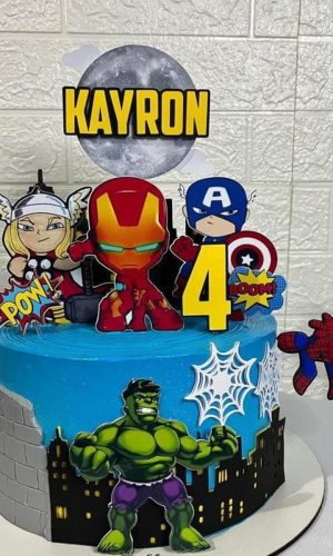 Arquivo de Corte Topo de Bolo Vingadores Cute