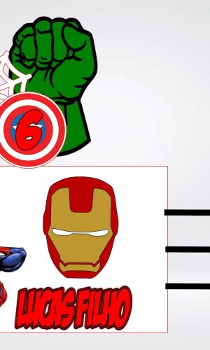 Arquivo de Corte Topo de Bolo Vingadores Studio 004