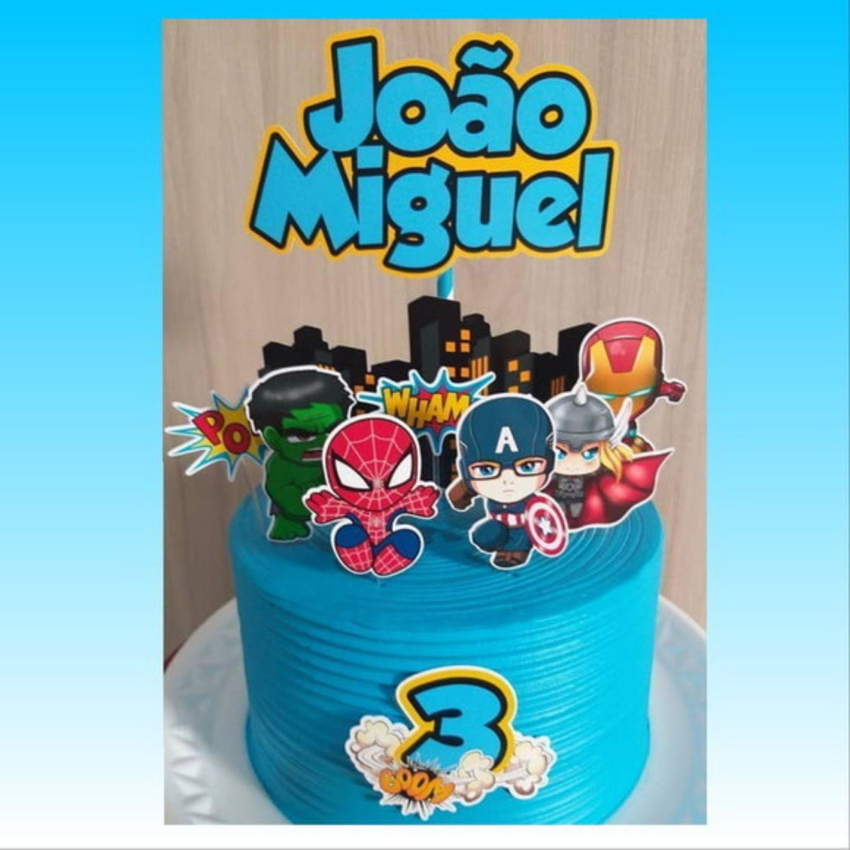 Arquivo de corte Topo de Bolo Vingadores STUDIO