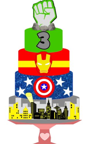 Arquivo de Corte Topo de Bolo Vingadores Studio