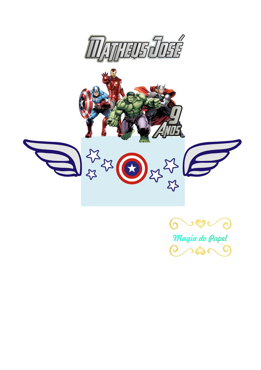 Arquivo de corte Topo de bolo vingadores