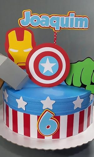 Arquivo de Corte: Topo Vingadores com Martelo 3d 009