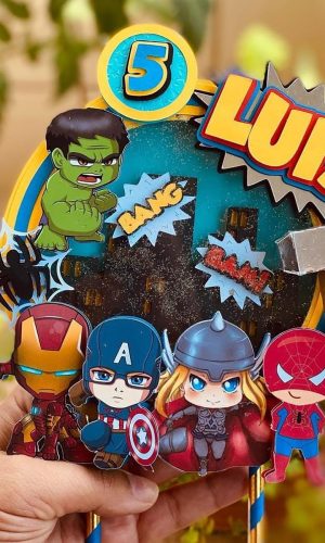 Arquivo de Corte: Topo Vingadores Cute Shaker 006