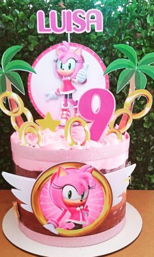 Arquivo de Corte - Topper Bolo Amy (sonic)