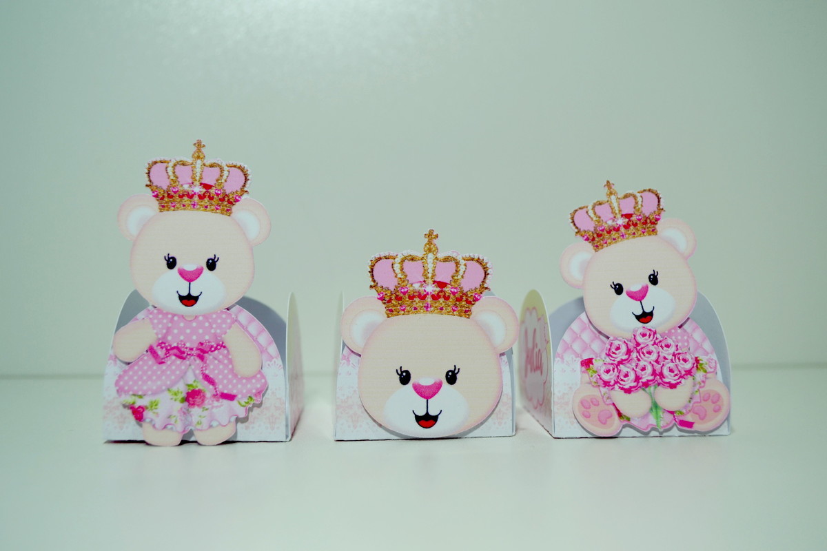 Arquivo de corte Ursinha princesa STUDIO,PDF E PNG 072 - Imagem 3
