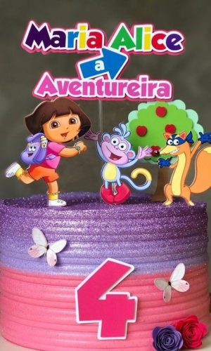 Arquivo de topo de bolo Dora aventureira