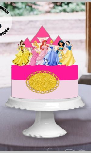 Arquivo de topo de bolo princesas
