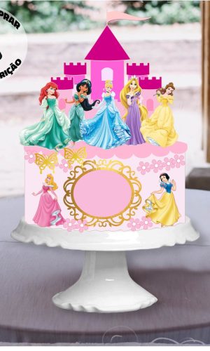 Arquivo de topo de bolo princesas
