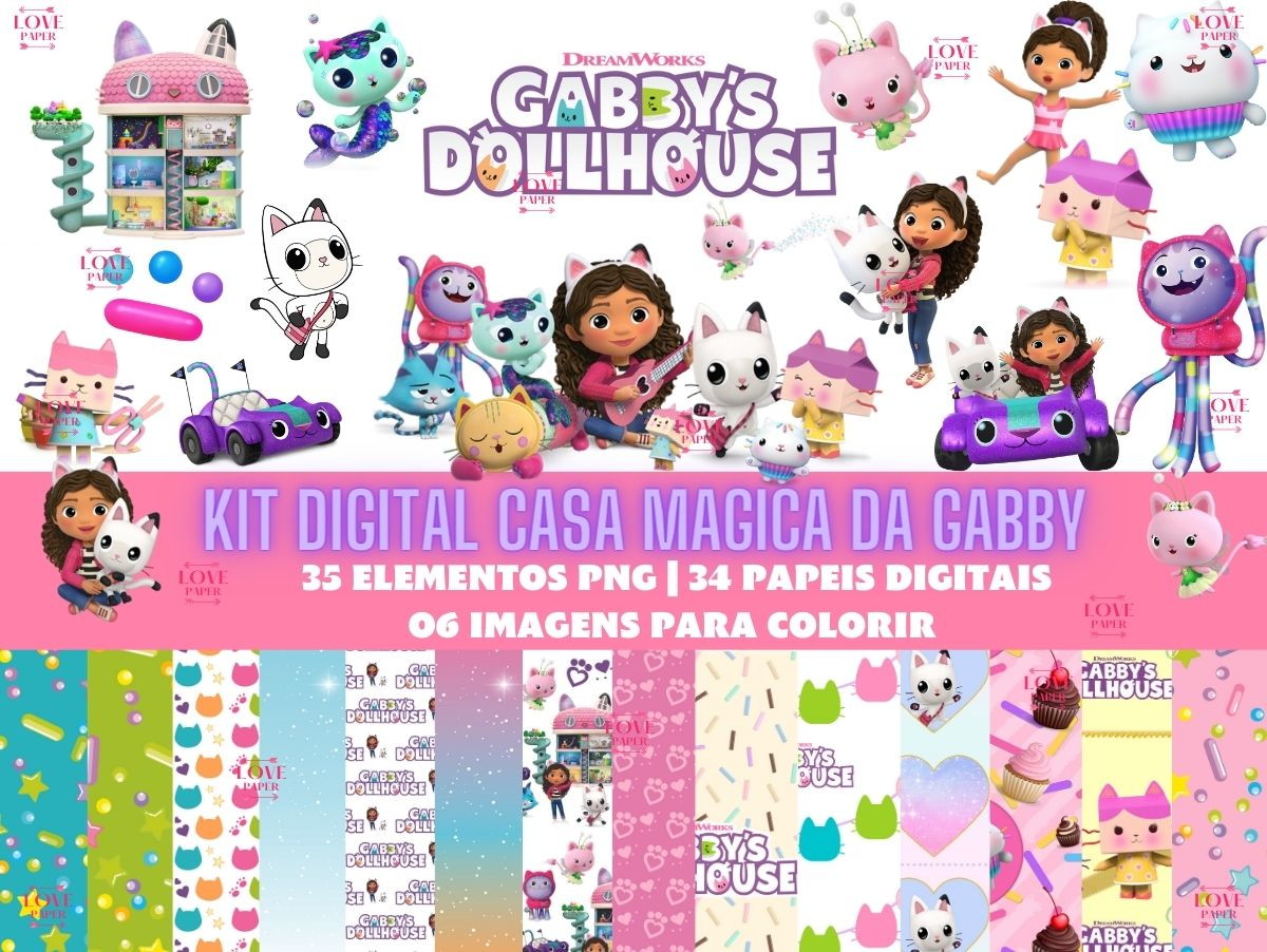 Kit Digital Casa Magica da Gabby
