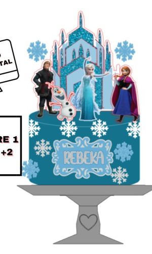 Arquivo Digital Corte Topo de Bolo Camadas Frozen