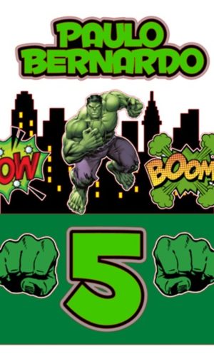 Arquivo DIGITAL de topo de bolo do Hulk em formato Studio.