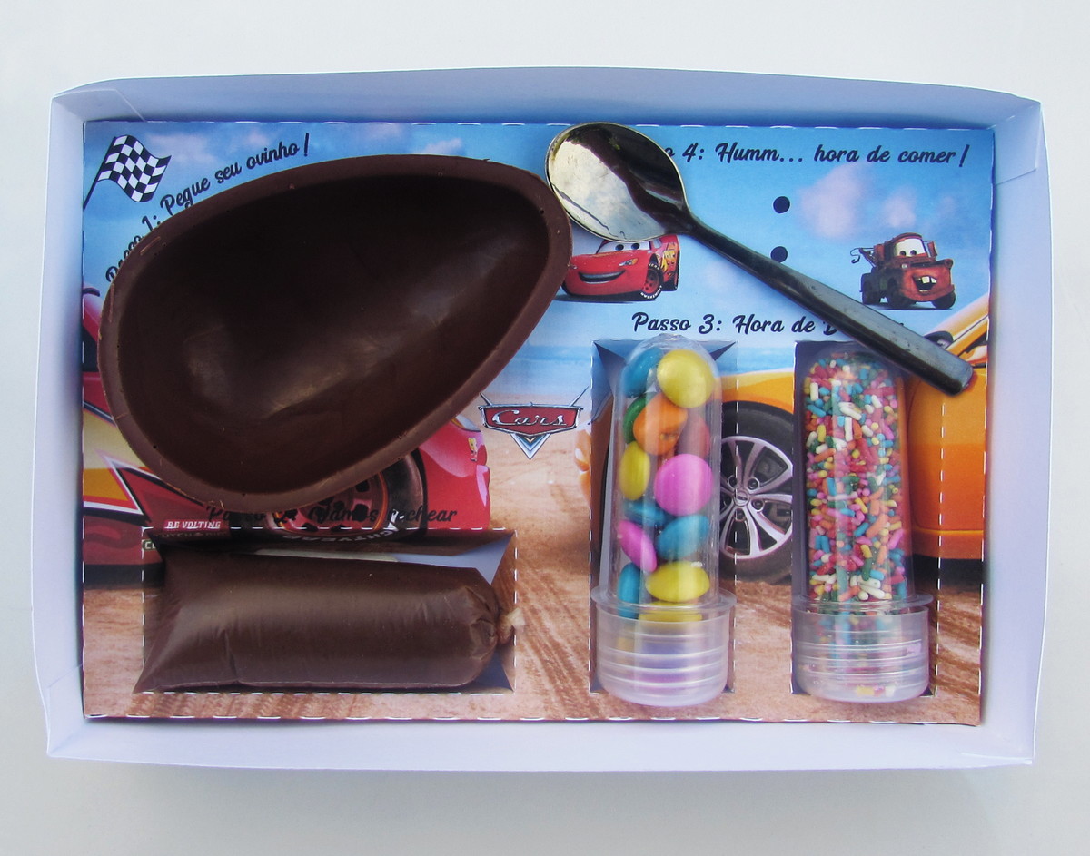 Arquivo Digital Mini Confeiteiro Páscoa Carros - Imagem 3