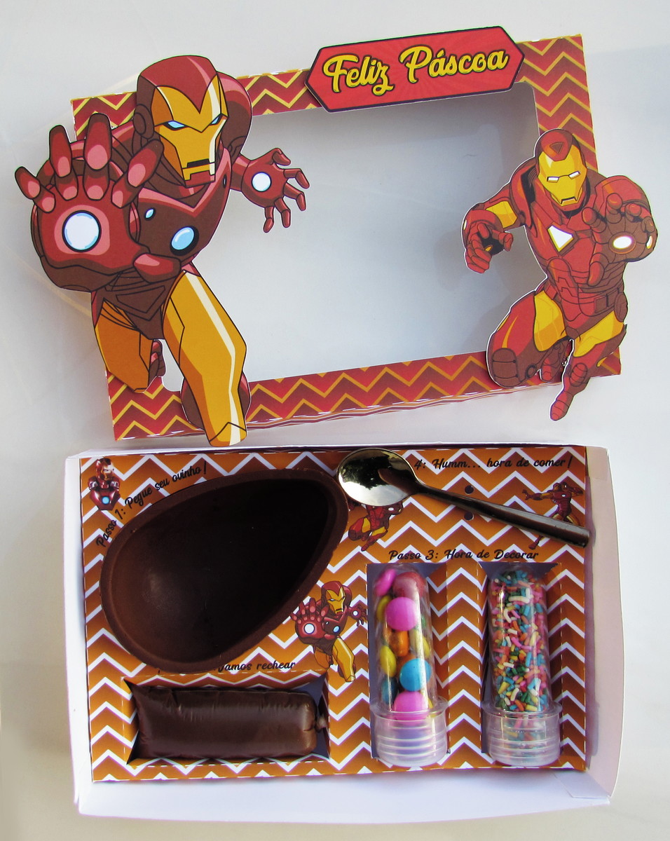 Arquivo Digital Mini Confeiteiro Páscoa Homem de Ferro