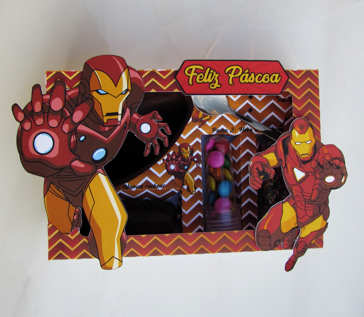 Arquivo Digital Mini Confeiteiro Páscoa Homem de Ferro - Imagem 3