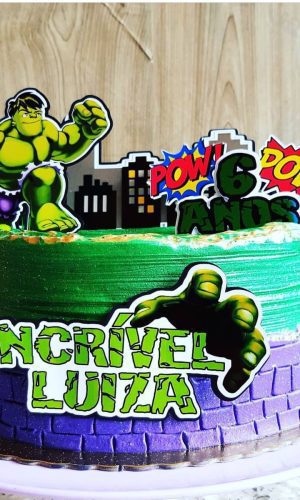 Arquivo digital p/ SILHOUETTE - Topo Bolo HULK