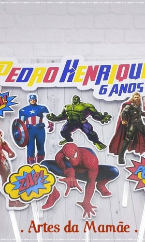 Arquivo Digital para corte topo de bolo Vingadores