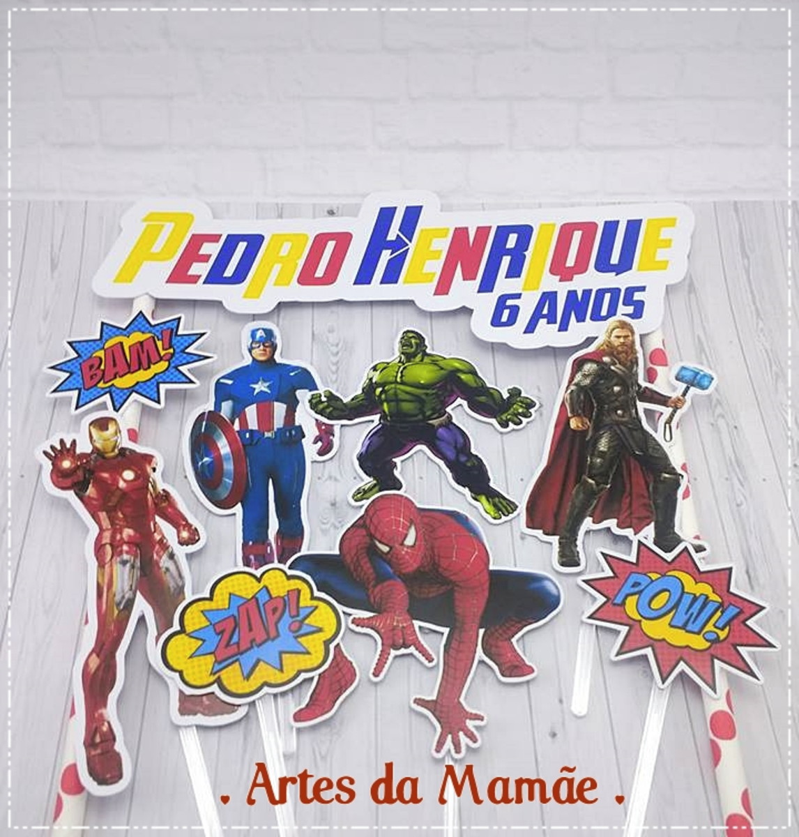 Arquivo Digital para corte topo de bolo Vingadores