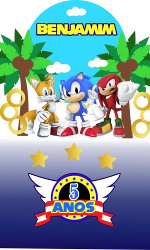 Arquivo digital Silhouette - Topo de bolo Sonic
