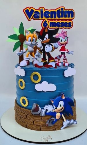 ARQUIVO DIGITAL STUDIO- Topo de bolo Sonic 3