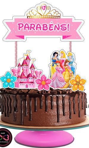 ARQUIVO PSD – Topo de Bolo – As Princesas