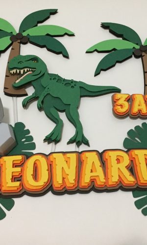Arquivo digital topo de bolo dinossauro