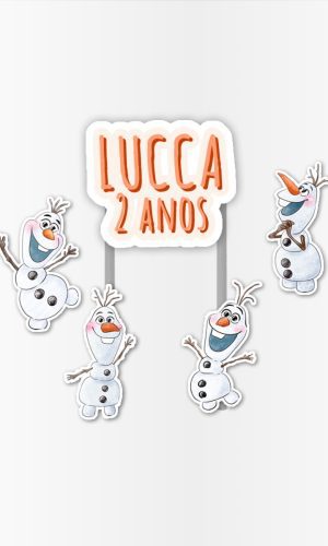 Arquivo Digital Topo de Bolo Frozen Olaf Aquarela