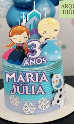 Arquivo Digital Topo de Bolo Frozen