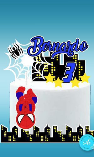 Arquivo Digital Topo de Bolo Homem Aranha #12